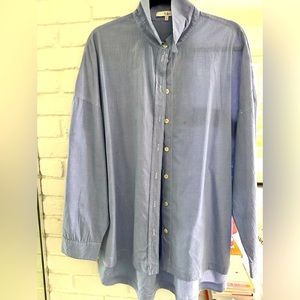 TIBI -GABE menswear check shirting oversized shirt. Size Large. Worn once